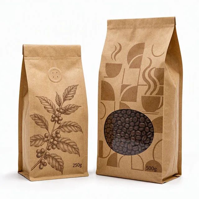 Environmentally Friendly Kraft Paper Coffee Bag