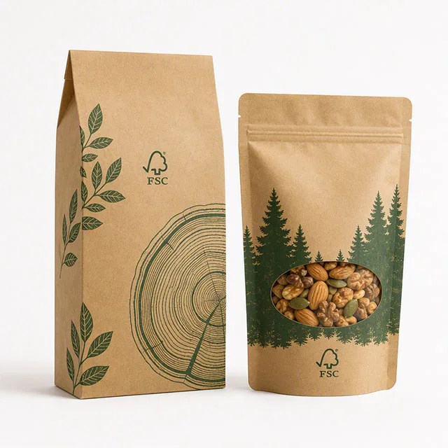 Fsc Certified Eco Friendly Kraft Paper Bag