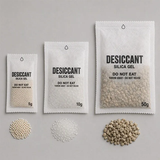 Industrial Desiccant & Moisture-Control Breathable Bag with Tyvek Micro-Porous Membrane and Cobalt-Free Humidity Indicator System