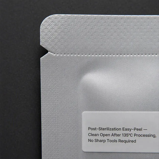 Industrial High-Temperature Retort Pouch with Cross-Hatched Reinforced Seal Architecture and Anti-Block Matte Overprint for 135°C Steam Sterilization
