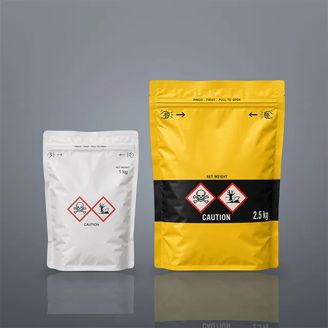 Agrochemical Granule Pouch with Pinch-Twist-Pull Zipper
