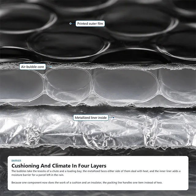 Bubble Insulated Mailer with Cushioning and Thermal Protection