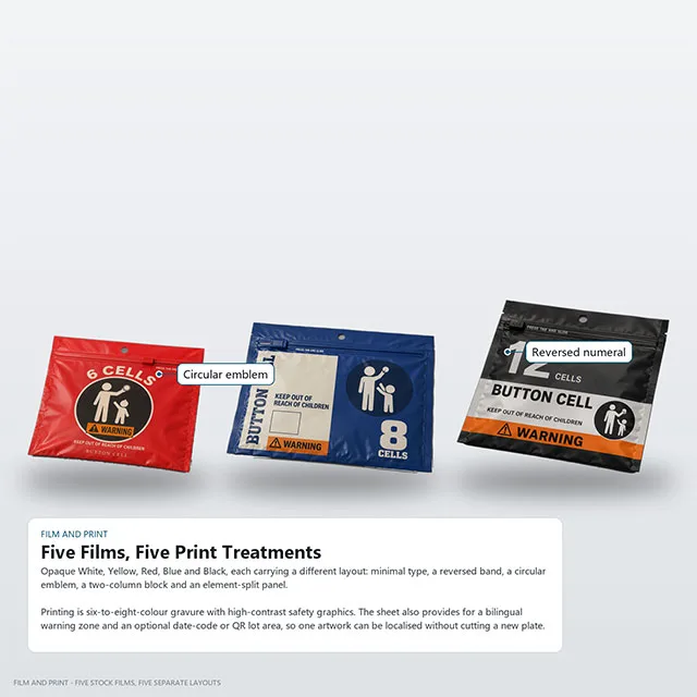 Button Battery Lay-Flat Pouch with Child-Resistant Slider