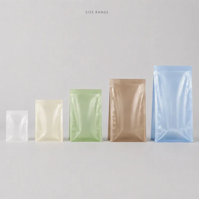 Biodegradable PLA Stand-up Pouch with Corn-Starch Based Compostable Film and Plant-Derived Soy Ink Printing