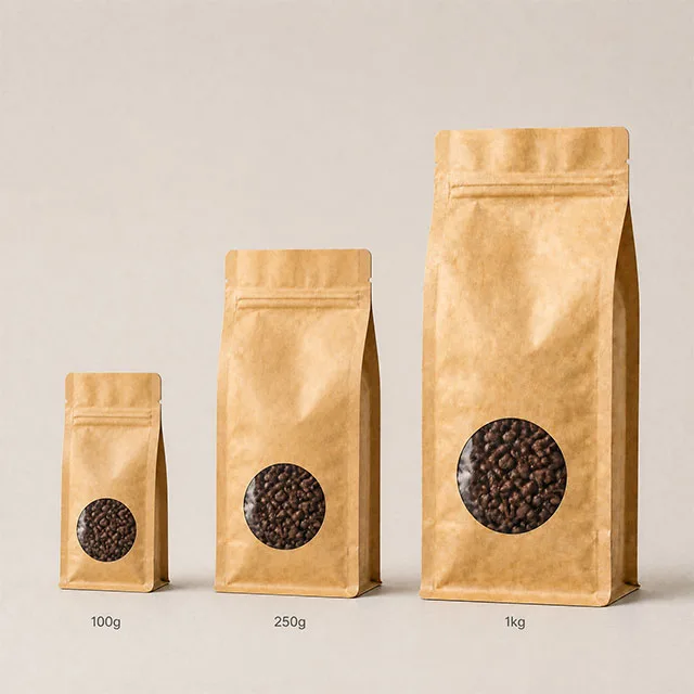 Flat Bottom Coffee Bag with Degassing Valve