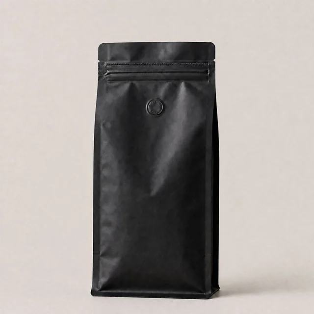 Flat Bottom Coffee Bag with Degassing Valve