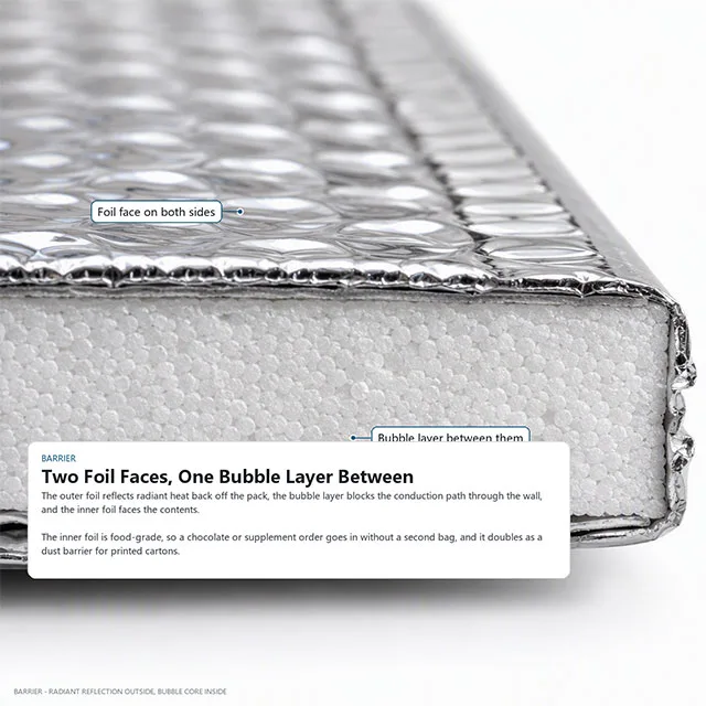 Zipper Recloseable Thermal Mailer with Double-Layer Foil Insulation