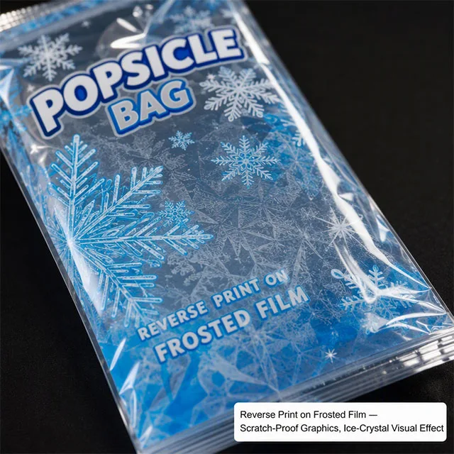 Frozen Popsicle Bag with Tubular Seamless Composite Film for Ice Pop & Freezer Pop Packaging