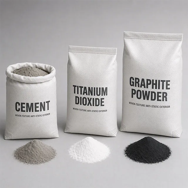 Industrial Heavy-Duty Bulk Powder Packaging Bag with Triple-Layer Reinforced Corner Seal and Woven-Texture Anti-Static Exterior for 25kg Chemical and Mineral Powders