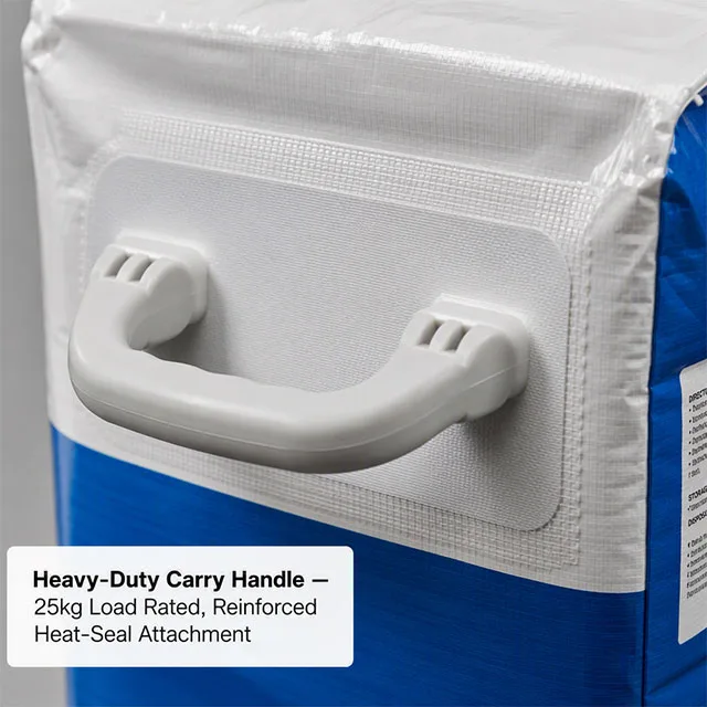 Industrial Heavy-Duty Bulk Powder Packaging Bag with Triple-Layer Reinforced Corner Seal and Woven-Texture Anti-Static Exterior for 25kg Chemical and Mineral Powders