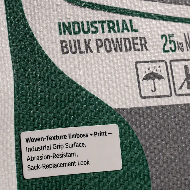 Industrial Heavy-Duty Bulk Powder Packaging Bag with Triple-Layer Reinforced Corner Seal and Woven-Texture Anti-Static Exterior for 25kg Chemical and Mineral Powders