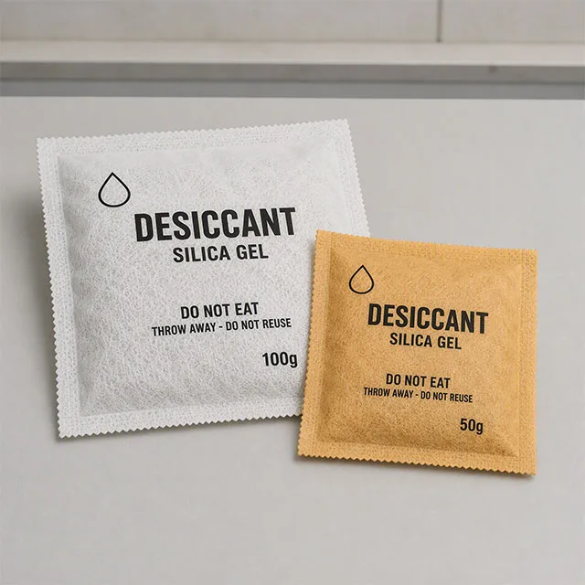 Industrial Desiccant & Moisture-Control Breathable Bag with Tyvek Micro-Porous Membrane and Cobalt-Free Humidity Indicator System