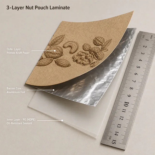 Snack Nut Bag with Moisture-Proof Resealable Zipper