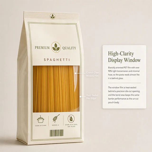 Snack Pasta Bag with High-Clarity Display Window