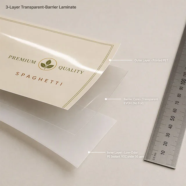 Snack Pasta Bag with High-Clarity Display Window