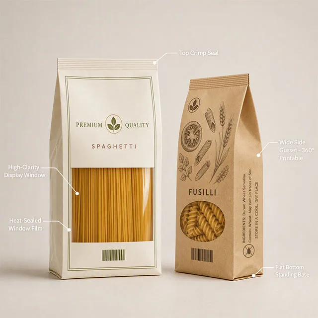Snack Pasta Bag with High-Clarity Display Window