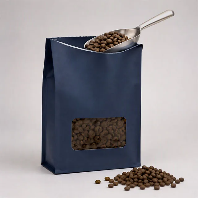 Pet Food Flat Bottom Box Pouch for Premium Kibble