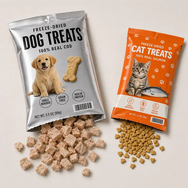 Pet Treat Pillow Bag for Freeze-Dried & Baked Snacks
