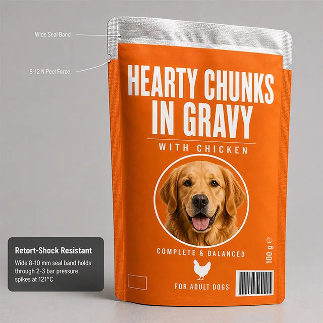 Pet Wet Food Retort Pouch for Sterilized Cat & Dog Food