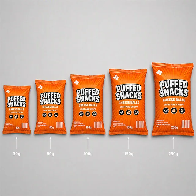 Snack Puffed Food Bag with Holographic Shelf Impact